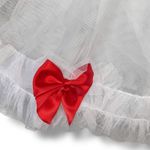 Sugar Thrillz Winter Rose White Tulle Coquette Dress Red Bows Valentine Babydoll Size M Photo 5