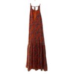 FRNCH Aneth Floral Silk Blend Sleeveless Maxi Dress Womens Size Small Boho Orange Photo 6