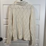 Sundance  Ivory Champlain Silk Blend Turtleneck Long Sleeve Sweater medium Photo 5