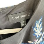 Lane Bryant Black Blue Floral 3/4 Sleeve Asymmetrical Hem Lined Midi Dress Sz 20 Photo 10