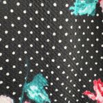 Bobeau  Black Floral‎ Polka Dot Ruffle Hem Midi Skirt Small Photo 3