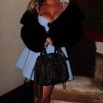 ZARA  dress mini corset bows baby blue wedding evening party cocktail  Photo 4