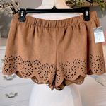 Rue 21 Faux Suede Shorts scalloped Western Vibe Brown Womens Medium Photo 4