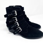 dolce vita Black Suede Buckle Ankle Booties Photo 5