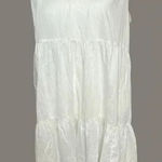 J.Crew White Sleeveless Tieredâ Cotton Shift Dress Cottagecore Cosplay Fairycore Photo 0