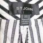 St. John Textured Stripe Shorts Black/White Size 4 Photo 2