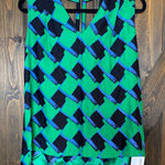 Alice & Trixie  Geometric Print Silk Tank Top Photo 0