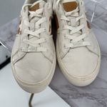 UGG  Dinale Sneaker‎ Lace Up White Mesa Sand Cow Print Leather Casual Sz 8.5 US Photo 5