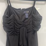 Eva Blue Women's Midi Little Black Formal Flowly Sequence Bow Dress Sz 6 Photo 1