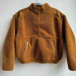 Madewell Faux Shearling Fleece Pullover Size Small Dried Cedar Deep Pile Comfort Photo 1