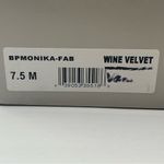BP . Monika Sz 7.5 Mules Wine Velvet Platform Slip On Shoes Photo 10
