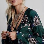 Free People Heart Beat Tunic Dress Boho Floral Long Bell Sleeve floral bohemian Photo 12