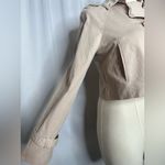 ZARA  Women Cropped Trench Jacket Beige Double-Breast (1111) Photo 6