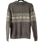 Oleg Cassini  Nordic Grey Wool Blend Full Zip Metallic Sequin Sweater Medium Photo 1