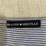 Brandy Melville  Blue & White Striped Tee Photo 4
