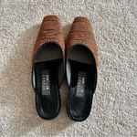 Stuart Weitzman  Women's Black and Orange Paisley Shoes Photo 3