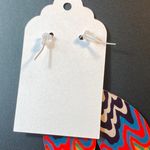 Handmade Drippin Multicolored Teardrop Dangle Pierced Earrings Photo 1