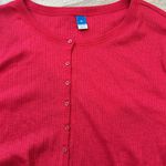 Old Navy NWOT 1/2 button women’s red  XL blouse Photo 1