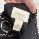 Chico's Black Embellished Jacket Long Sleeve Zip Up Lightweight Photo 4