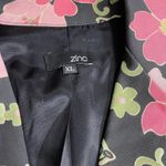 Zinc Cotton Spandex bland Floral buttons up front blazer ladies sz XL Photo 8