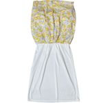 Maggy London Womens Size M Midi Dress Yellow White Floral Batwing Sleeve Pockets Photo 9