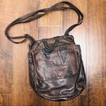 Vintage Brown Leather Messenger Crossbody Large Dark‎ Convertible Backpack Brown Photo 6