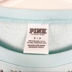 PINK - Victoria's Secret Victoria's Secret PINK Blue Bedazzled Crewneck Sweater Sz S Photo 6