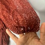 ASTR  ATHENS RUCHED PUFF SLEEVE BURNOUT MIDI DRESS Photo 5