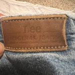 Lee Vintage High Waisted Mom Jeans Elastic Waist Light Blue Denim Relaxed Fit Photo 6