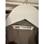 ZARA  plaid puff sleeve long sleeve button down xs Photo 3