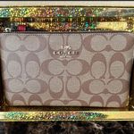 Coach New  Signature Large Wristlet with Charms in a Gift Box Photo 1