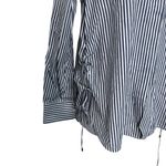 Derek Lam  10‎ Crosby button down striped side lace shirt size 8 career office Photo 6