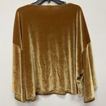 Urban Renewal  Mustard Yellow Velvet Blouse Top One Size Oversized Bell Sleeves Photo 4