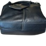 Faiez‎ Halabi Buenos Aires Womens Pebbled Leather Shoulder Hobo Bag Black Small Photo 5