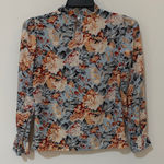 Floral Long Sleeve Women's Top Blue Photo 0