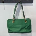 Liz Claiborne  Green‎ Satchel Shoulder Bag Purse Gold Chain Accents Photo 2