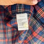 Trovata Birds Of Paradis Marianne Soft Cotton Plaid Ruffle Sleeve Button Up Top Red Size XS Photo 7