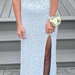 Betsy and Adam Blue Prom Dress Photo 0