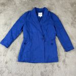 Madewell Linen Blazer Jacket Blue One Button Fair Trade Certified XXS Photo 1