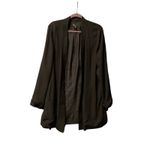 Eileen Fisher  Silk Georgette Crepe Kimono Long light cardigan Jacket in Black L Photo 6