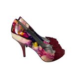 Paris Hilton Colorful Floral Print Peep Photo 1