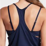 Athleta  Seascape‎ Blousy Tankini Top 36D Navy Blue Photo 3
