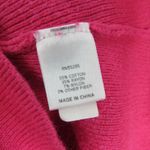 EXPRESS Pink V-Neck Sweater Classic Knit Hot Pink Barbie Style Cozycore Medium Photo 3