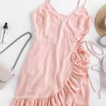 Zaful Pink Side Tie Wrap Dress Photo 0