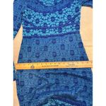 Free People  Blue Bontanical Forest Crochet Flower Lace Dress Size Medium Photo 11