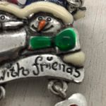 Christmas Brooch Snowman Santa Claus Angel Silver Photo 4