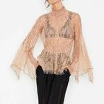 Alice McCALL | 0 XS | "love myself" lace floral blouse Feminine Top Bell Sleeve Photo 0
