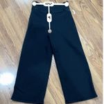 Frame The Jetset Wide Crop Pants in Sheen Noir Black Size 1 Stretch Pull-On Photo 3