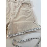 ZARA  Cream Button Fly High Rise Denim Jean Shorts Sz 6 Casual Summer Women’s Photo 9