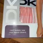 DKNY  Womens Tank Short Set Pajama Lounge Sleepwear Size XL Pink Ribbed Woven NEW Photo 1